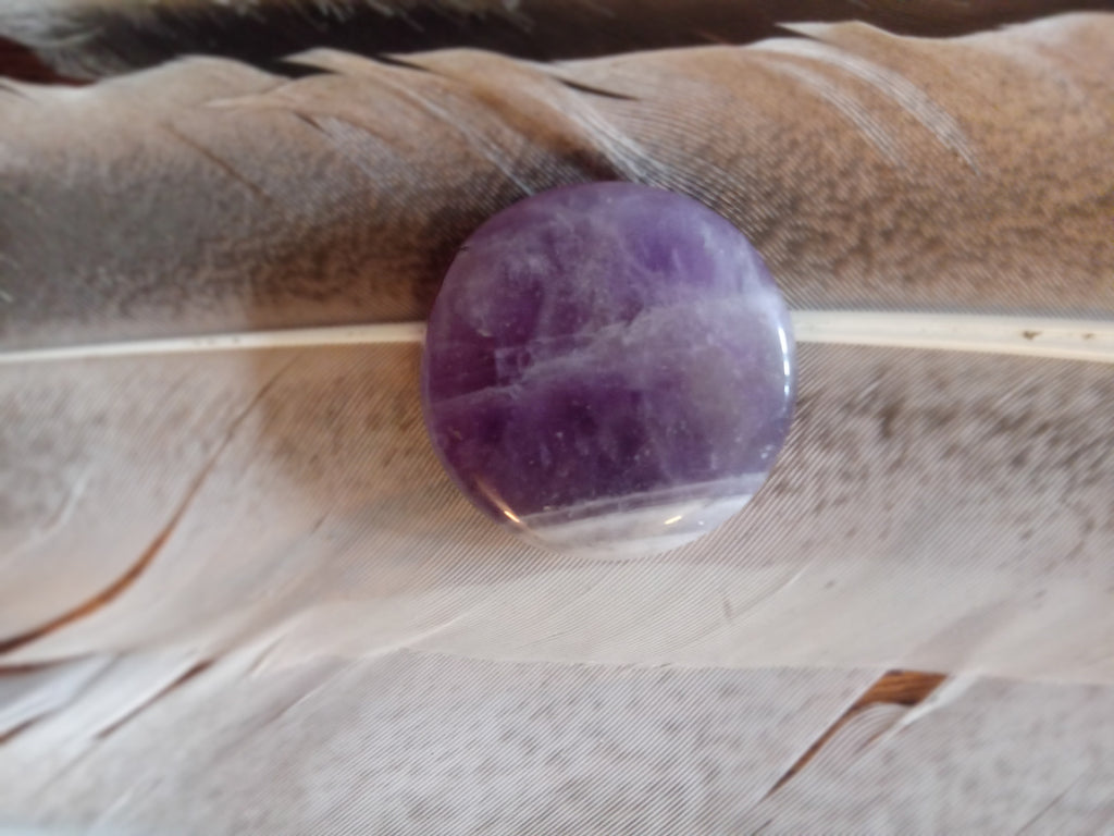 Natural Amethyst Palm/Thumb stone