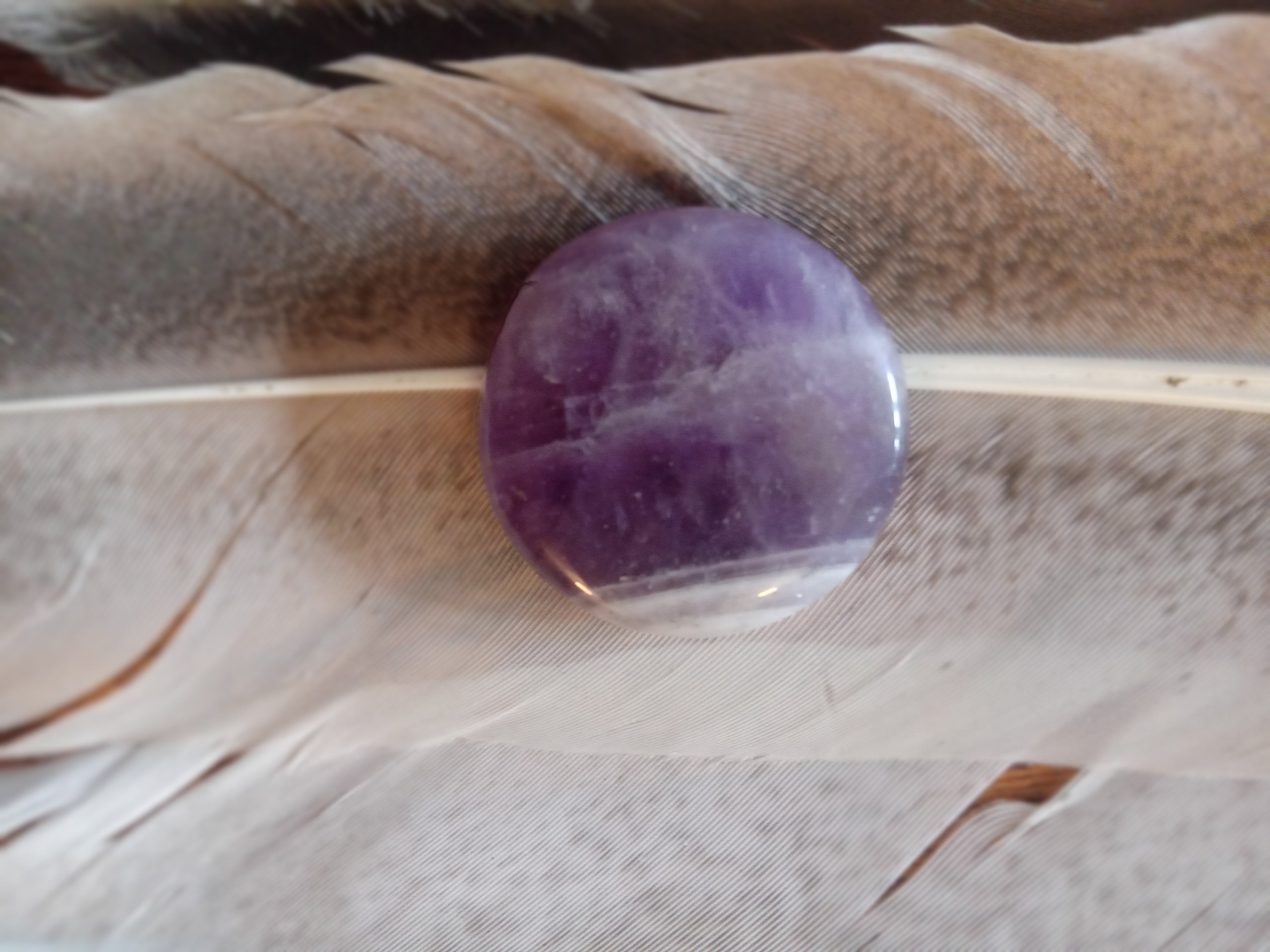 Natural Amethyst Palm/Thumb stone