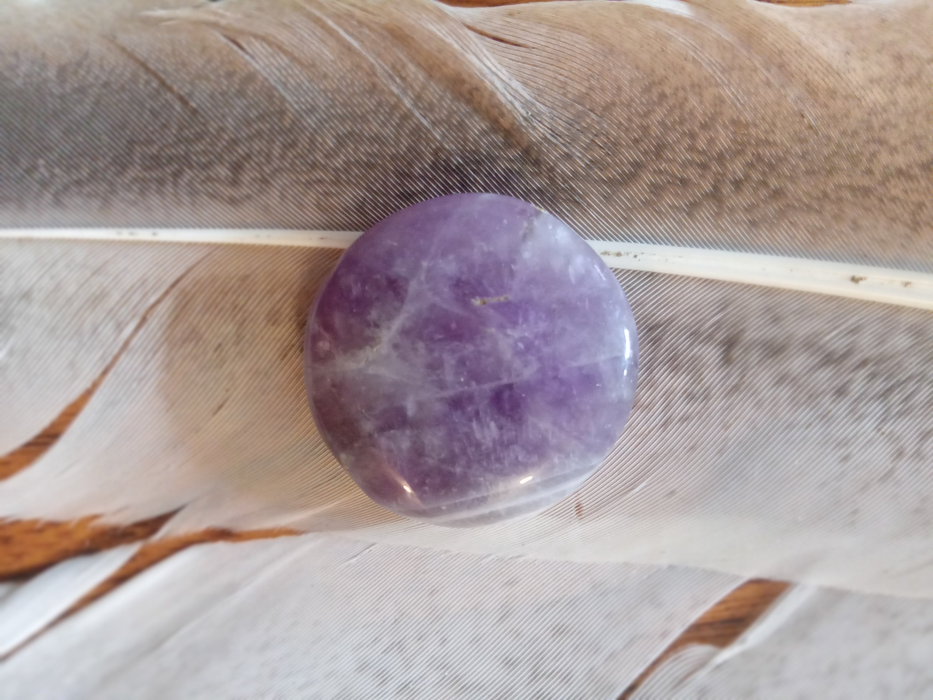 Natural Amethyst Palm/Thumb stone