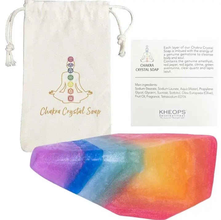 4.5"H Chakra Crystal Infused Soap